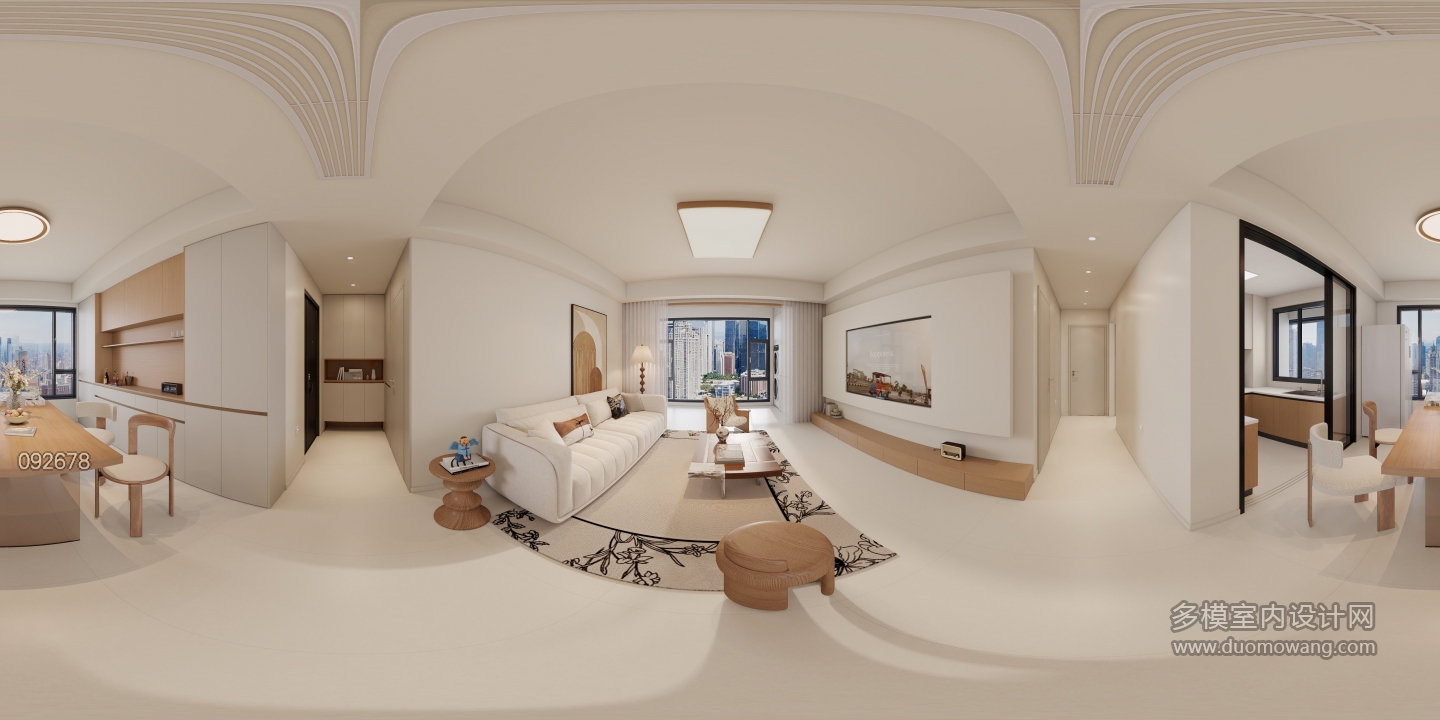 现代原木客餐厅