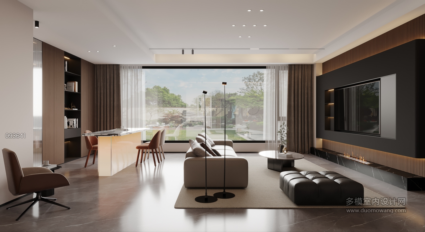 现代一层客厅特写B