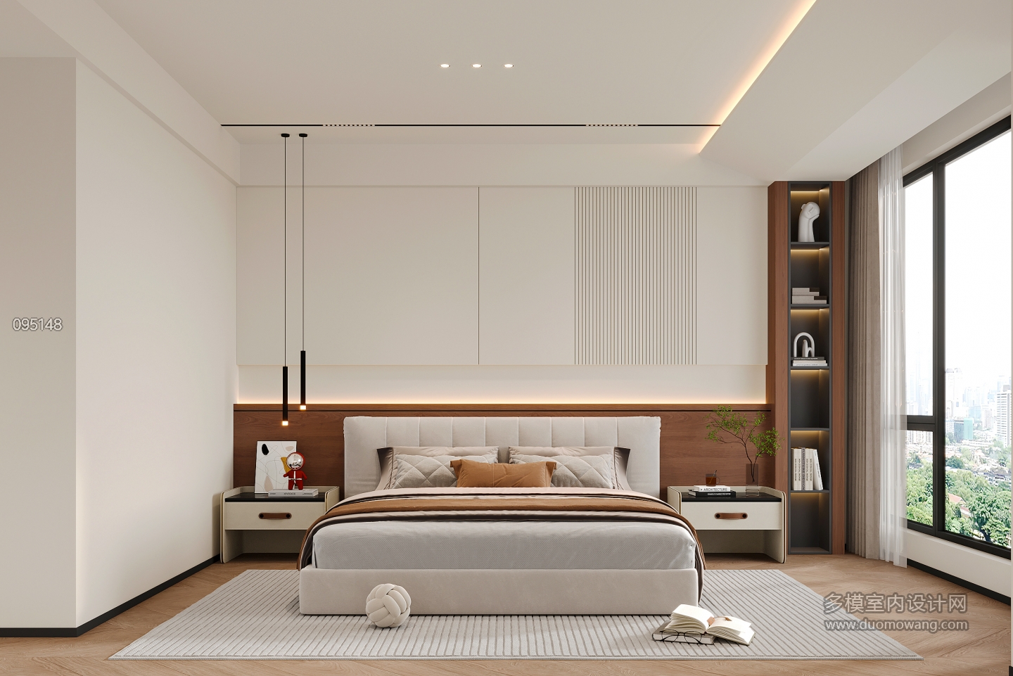 现代中古风主卧特写