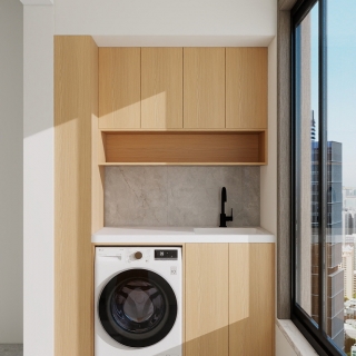 现代洗衣机柜