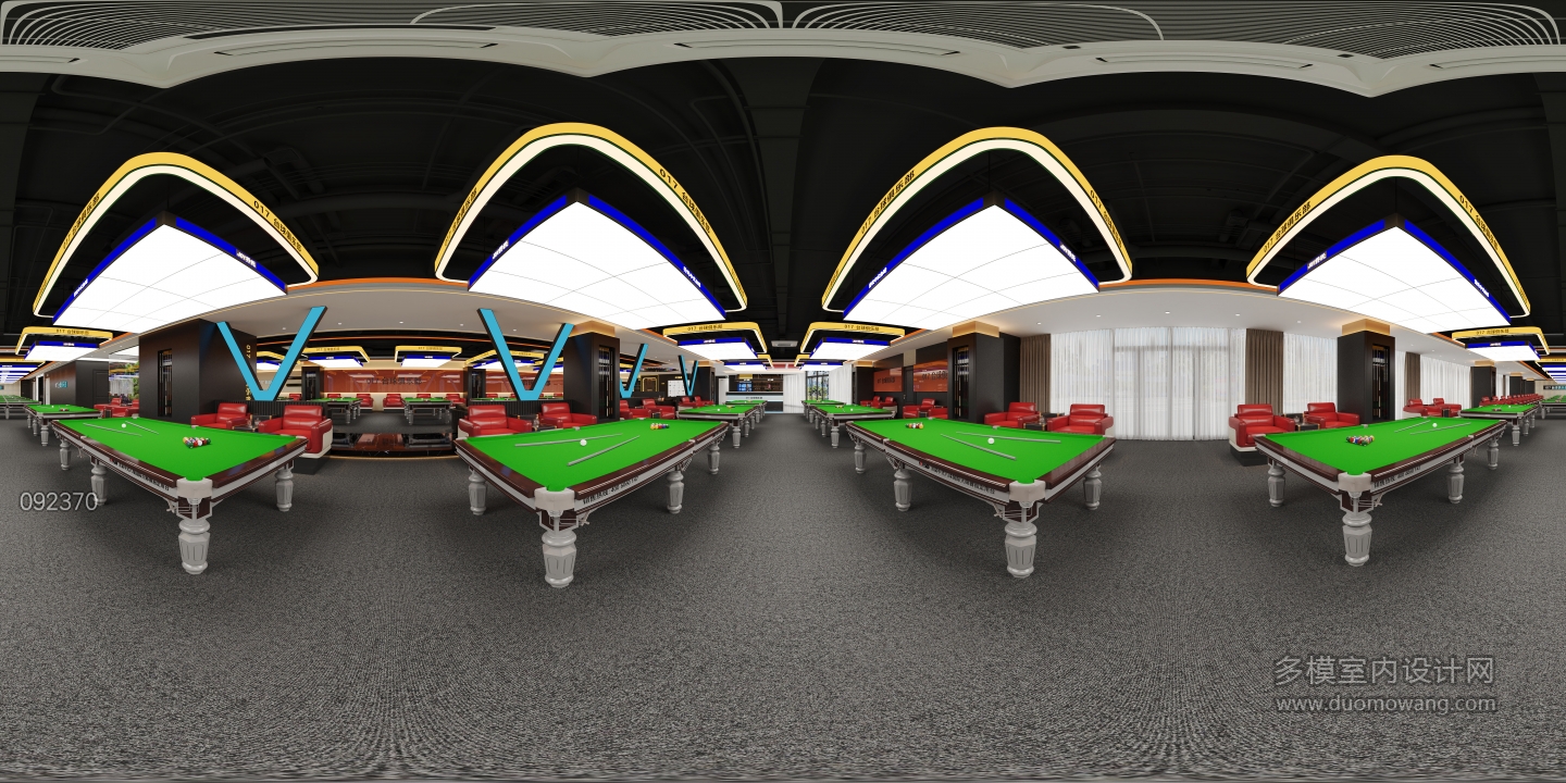 现代台球室全景2