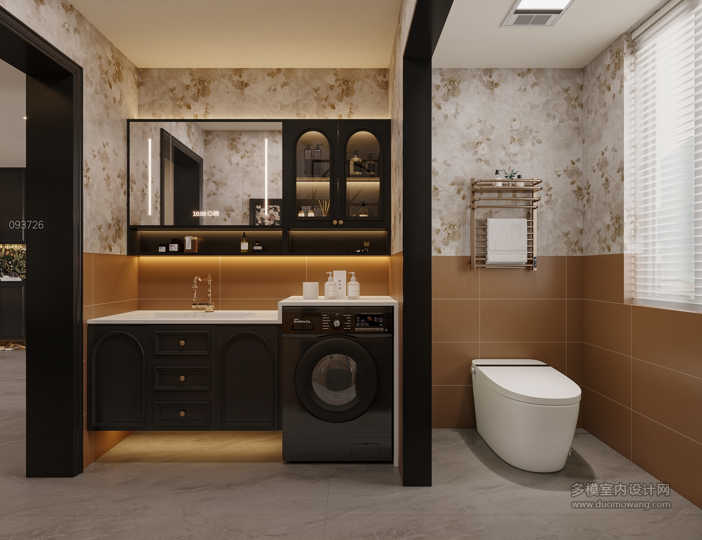 法式中古卫生间特写