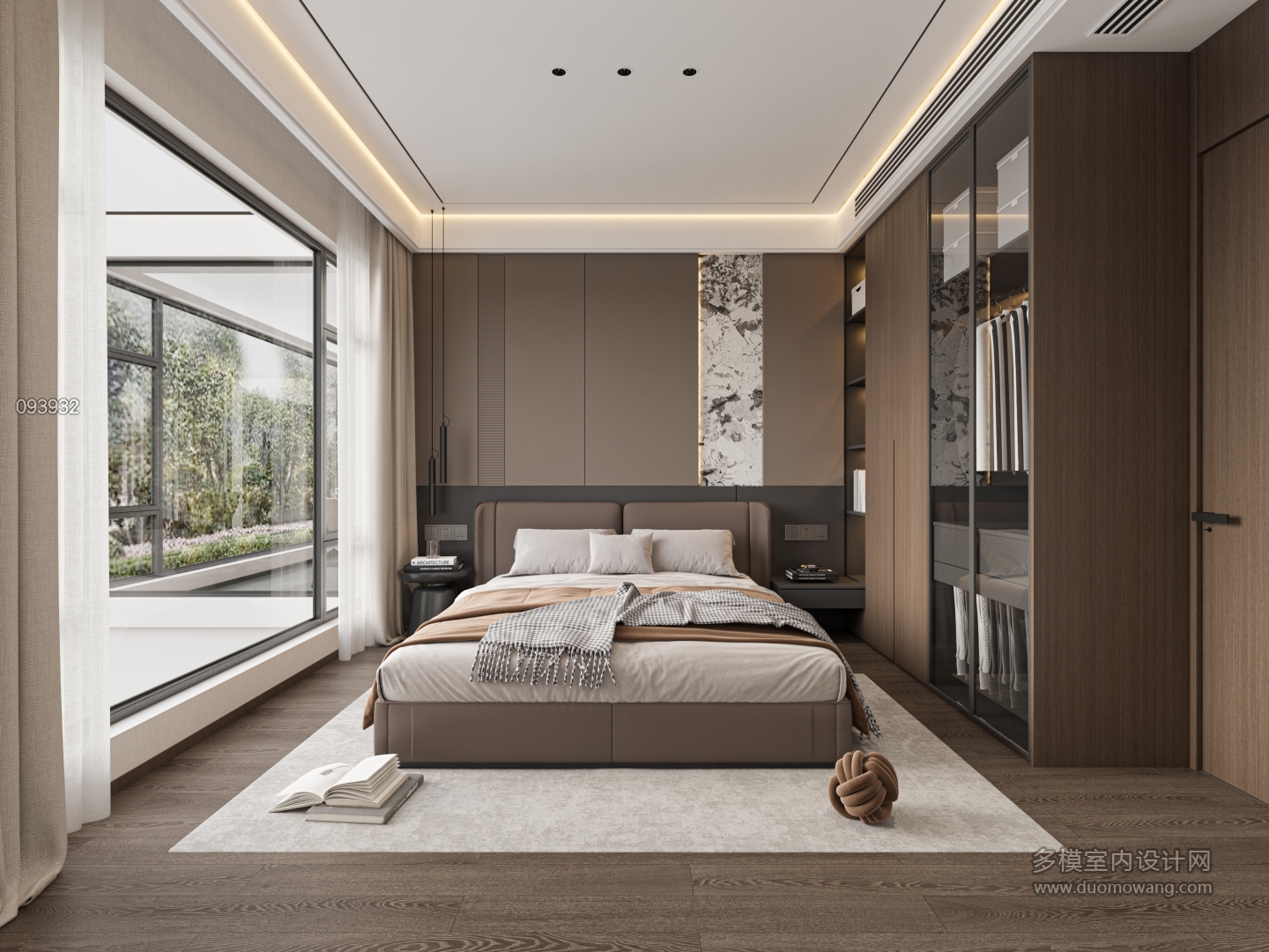 现代一楼卧室四