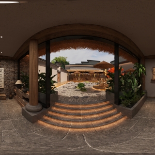 侘寂餐厅全景吧台 (1)