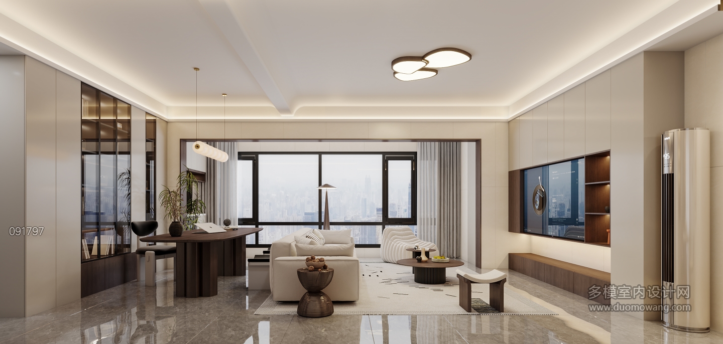 现代中古-客厅特写