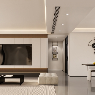 现代极简电视墙