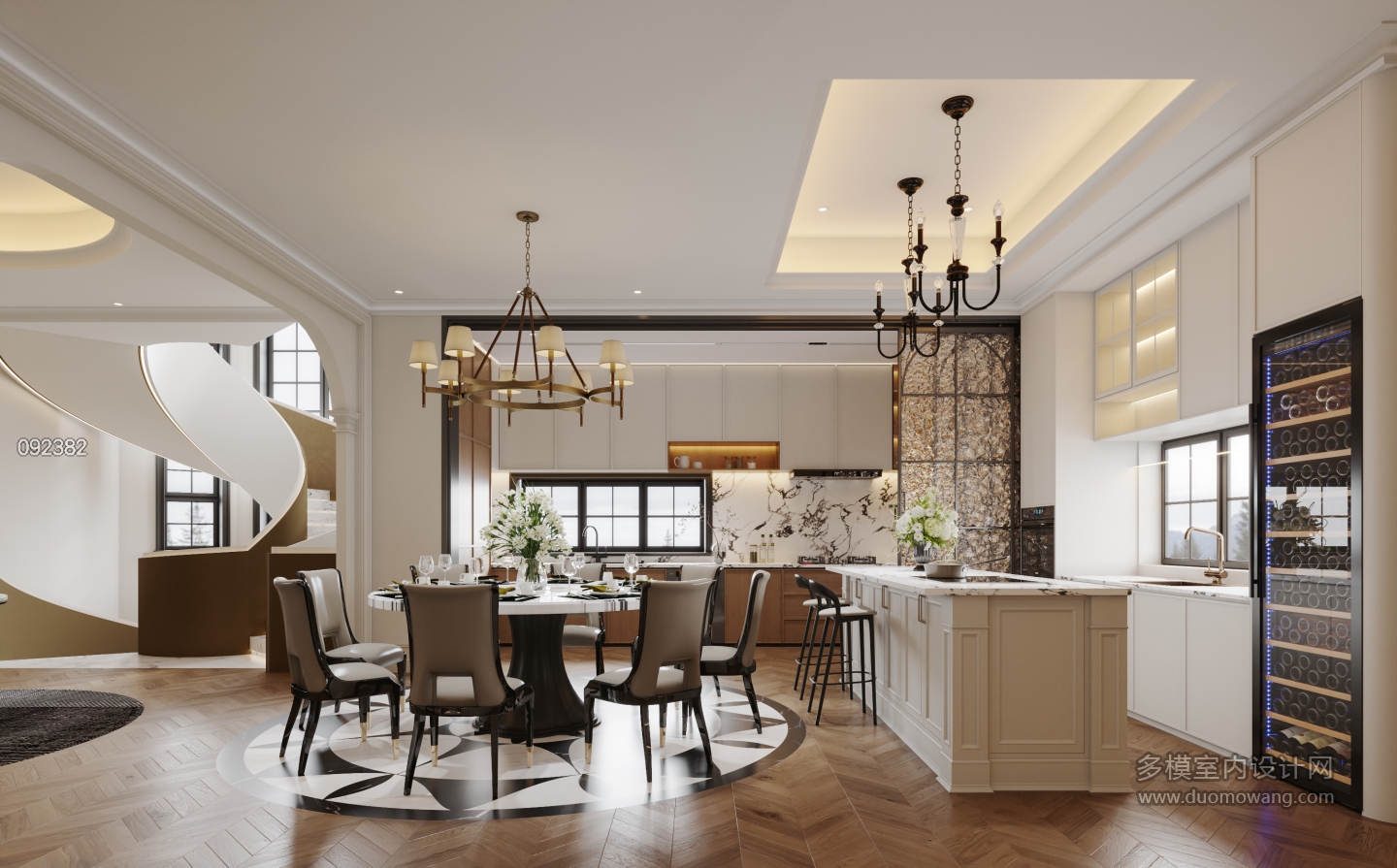 法式-一层餐厅特写