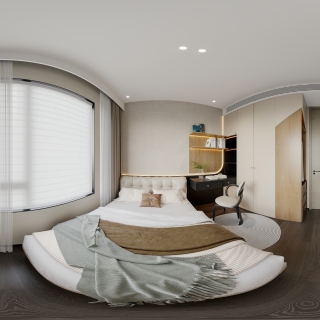 现代中古一层北次卧全景