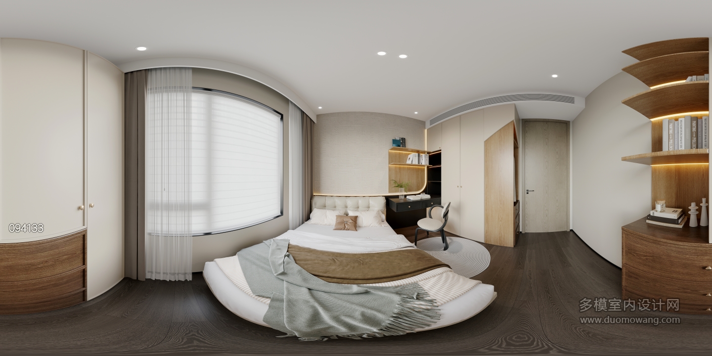 现代中古一层北次卧全景