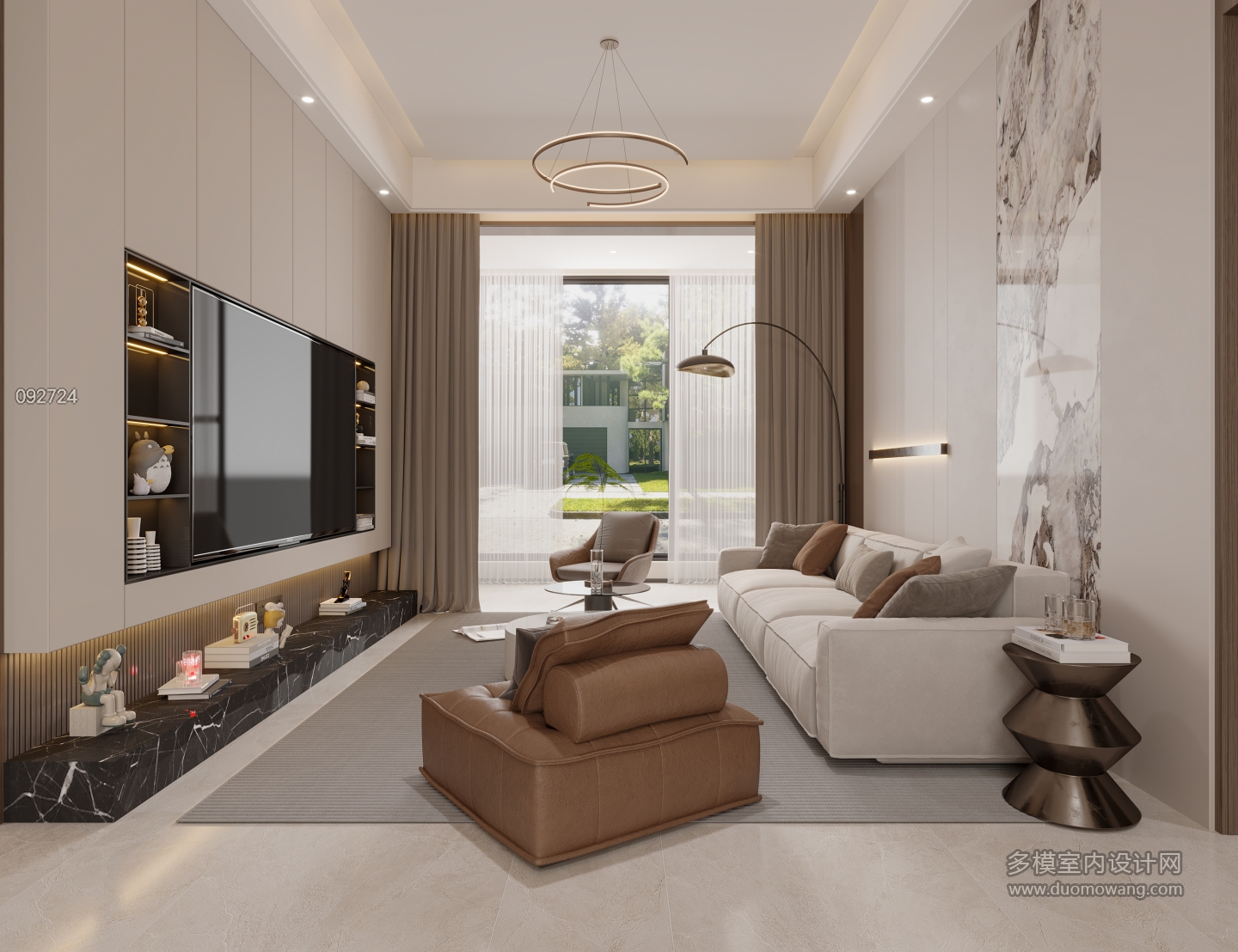 新中式二楼客厅