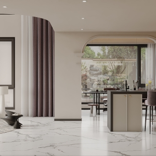 法式一层客餐厅特写