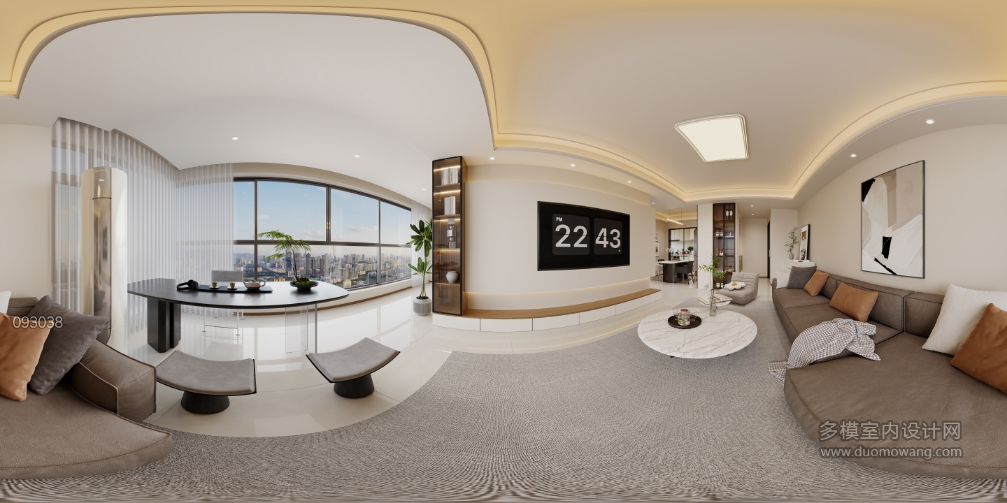 现代客厅全景