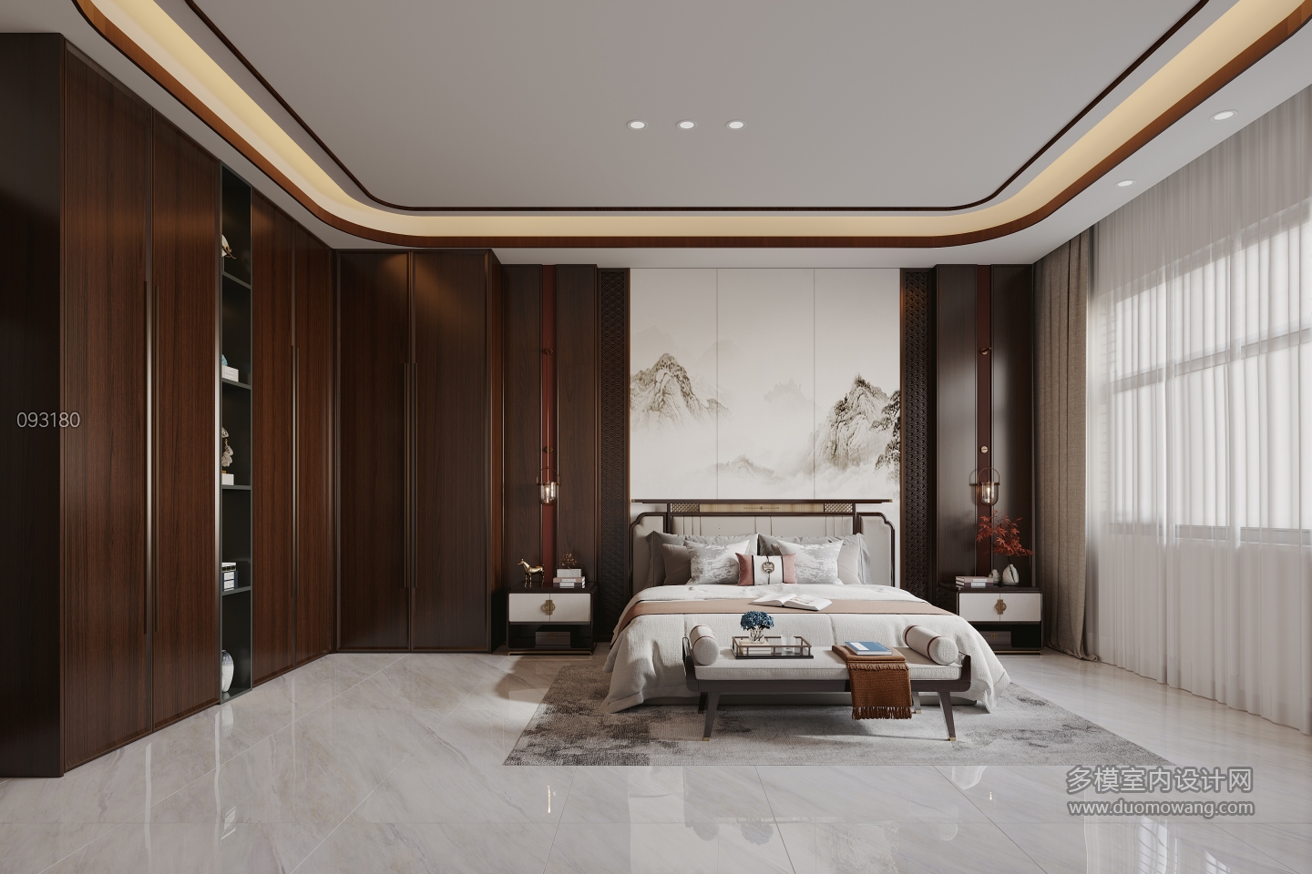 新中式二层主卧