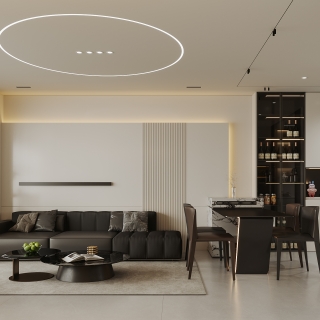 现代客厅沙发背景墙方案二