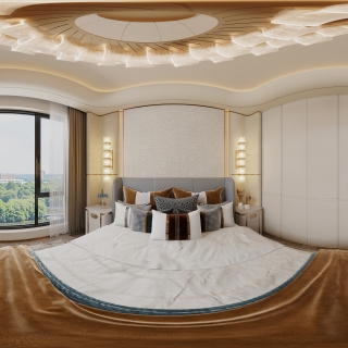 现代轻奢南次卧360