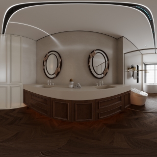 法式-二层卫生间全景