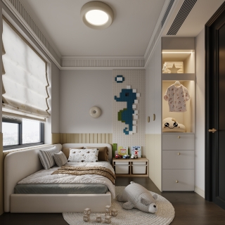 现代儿童房特写