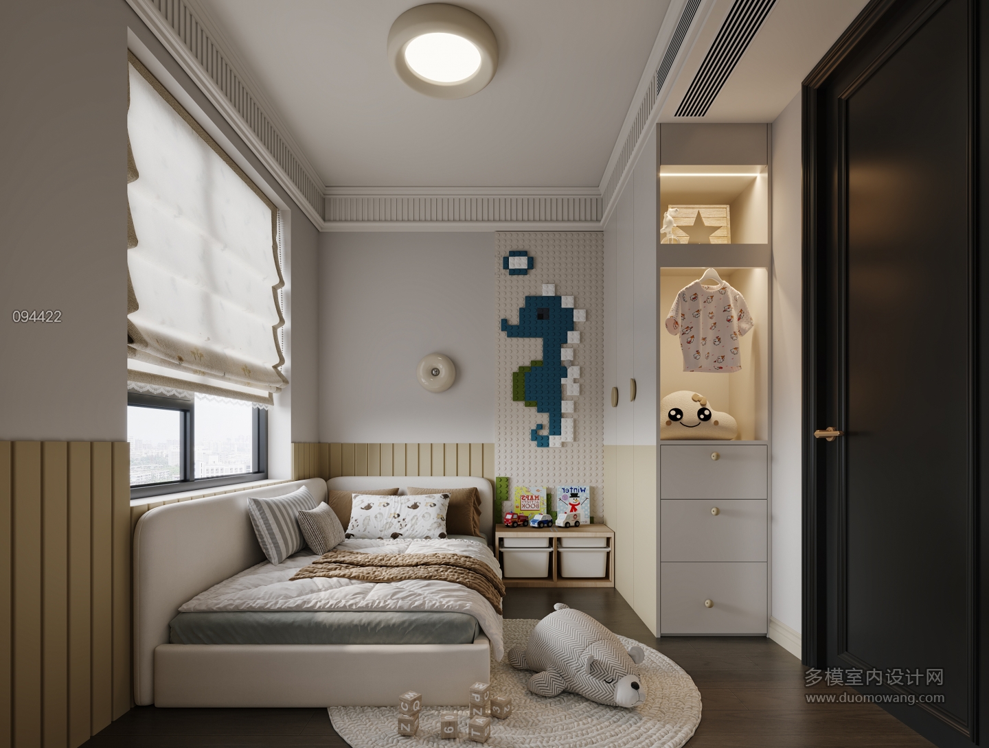 现代儿童房特写