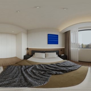 现代 主卧 全景