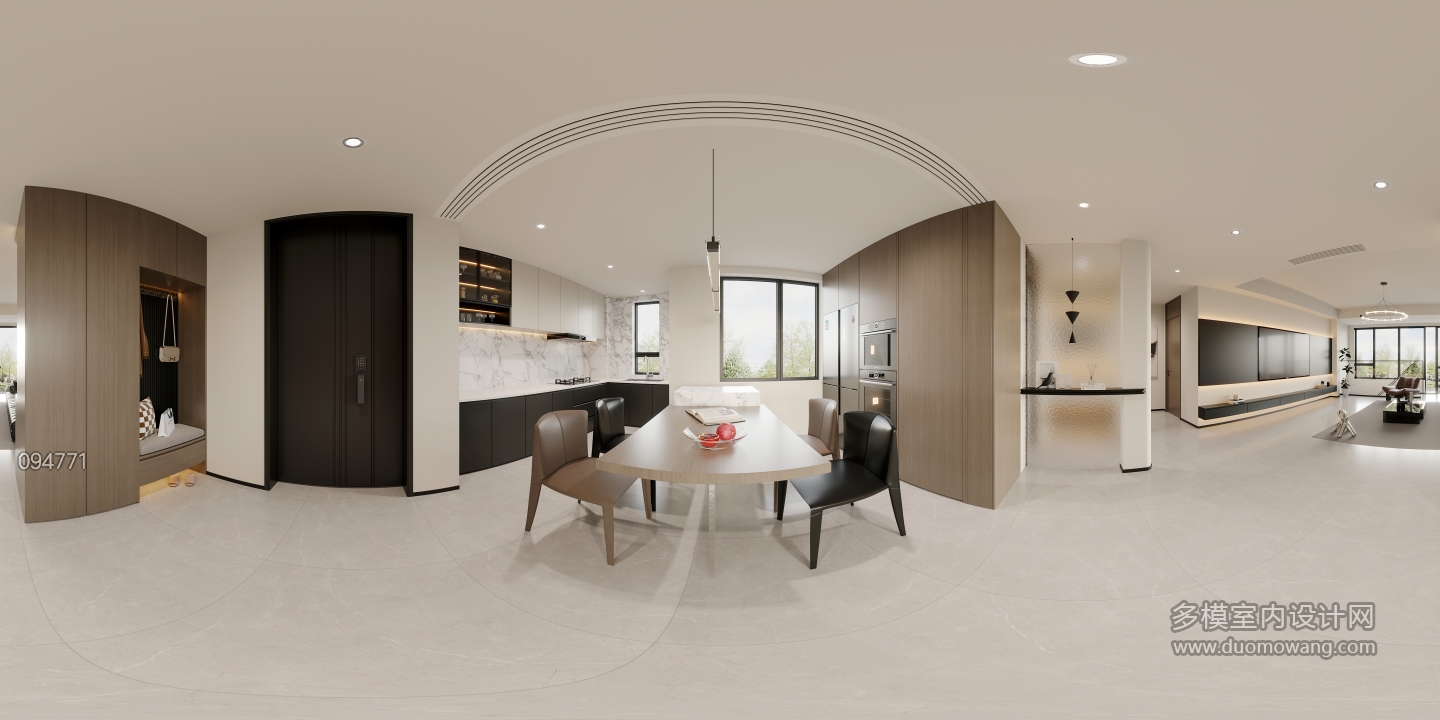 意式一层餐厅全景