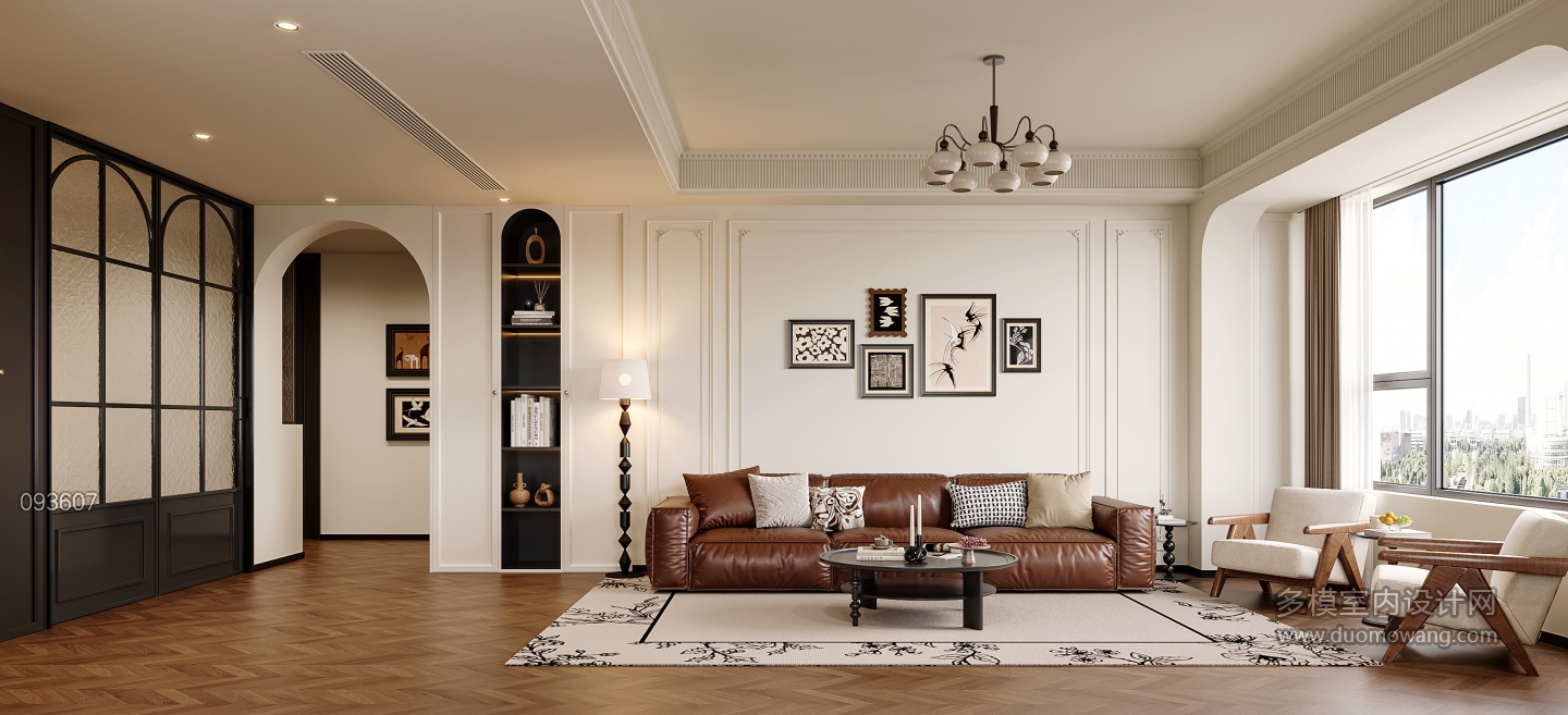 法式复古沙发透视