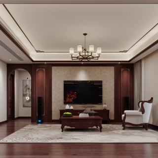 新中式电视背景特写