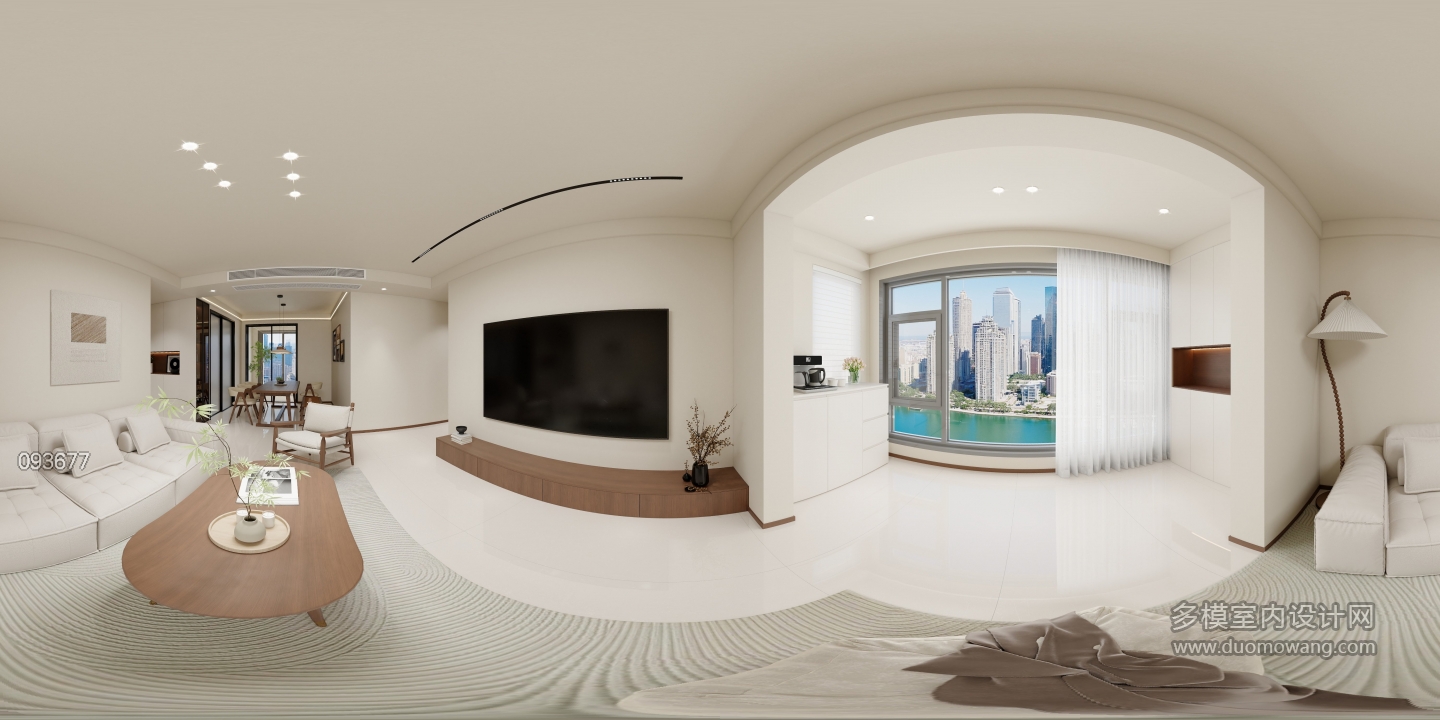 现代原木客餐厅