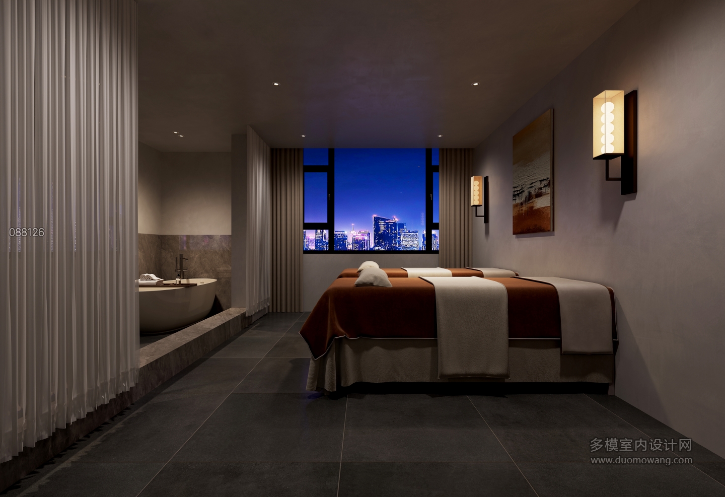 现代二楼洗澡室1特写