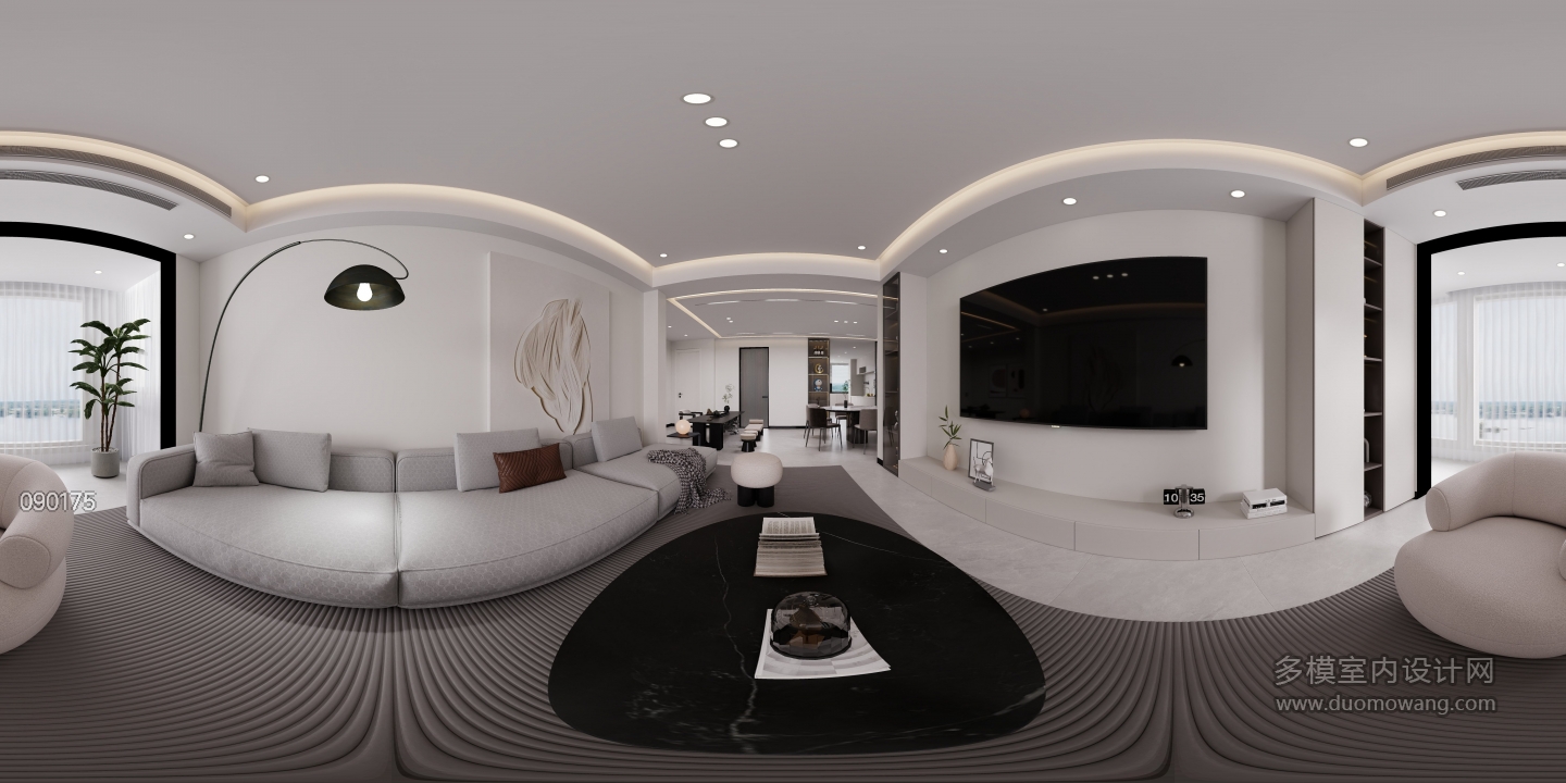 现代黑白灰客厅