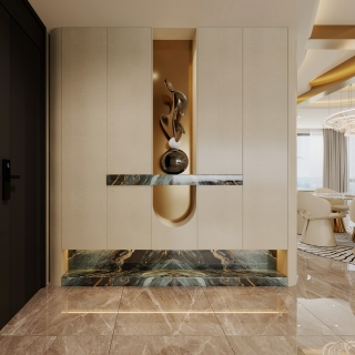 现代轻奢入户玄关