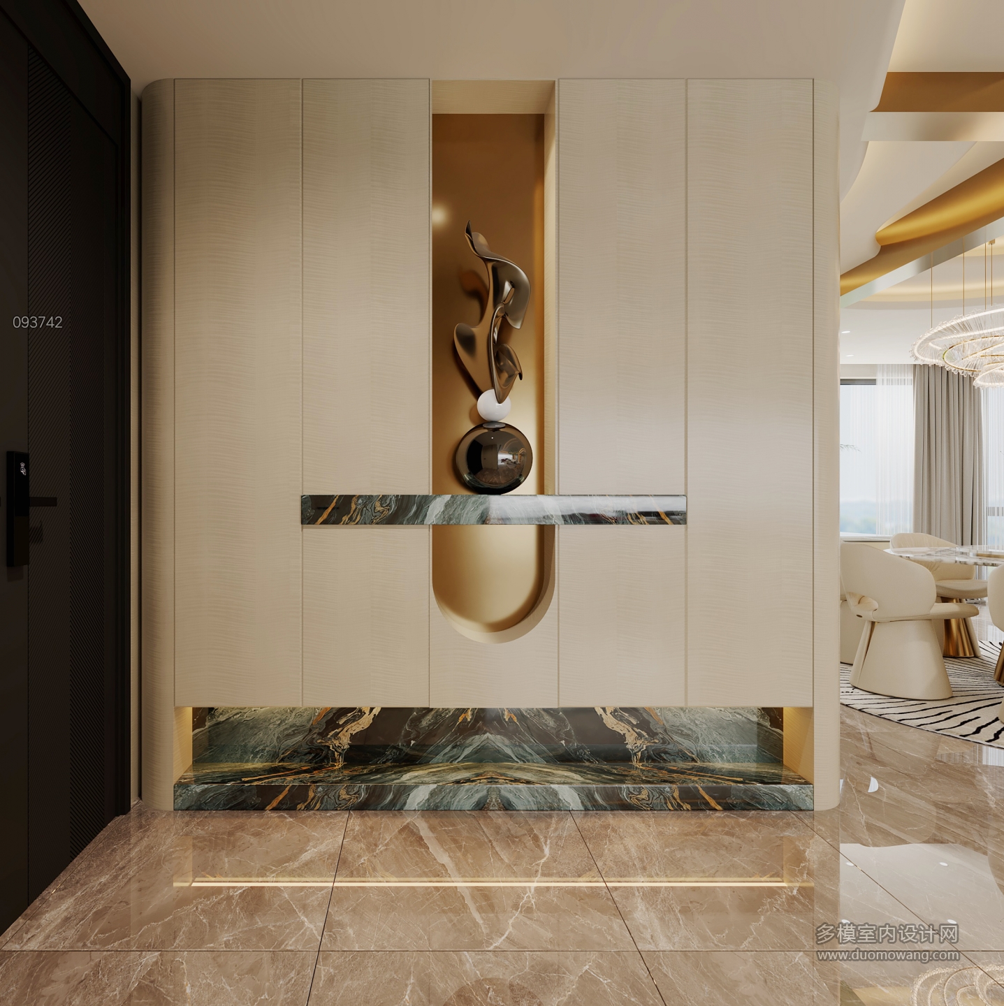 现代轻奢入户玄关