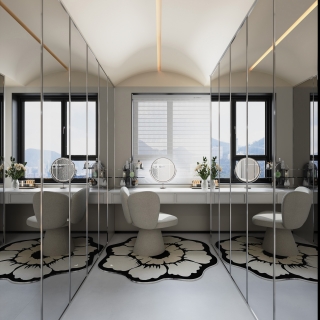 现代衣帽间特写