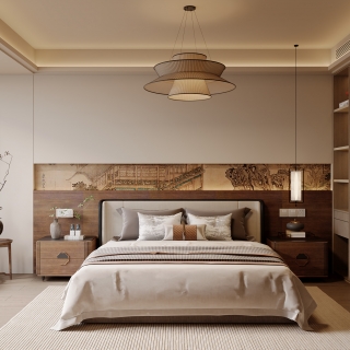 新中式2楼主卧静态