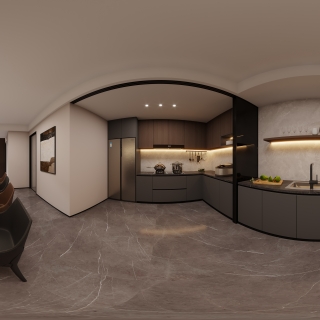 现代负二层餐厅