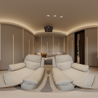 宋式二楼影音室全景