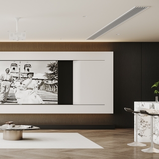 现代-客厅电视墙特写