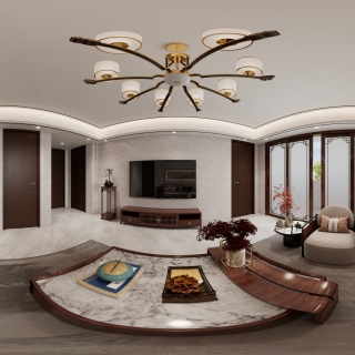 新中式二楼客厅