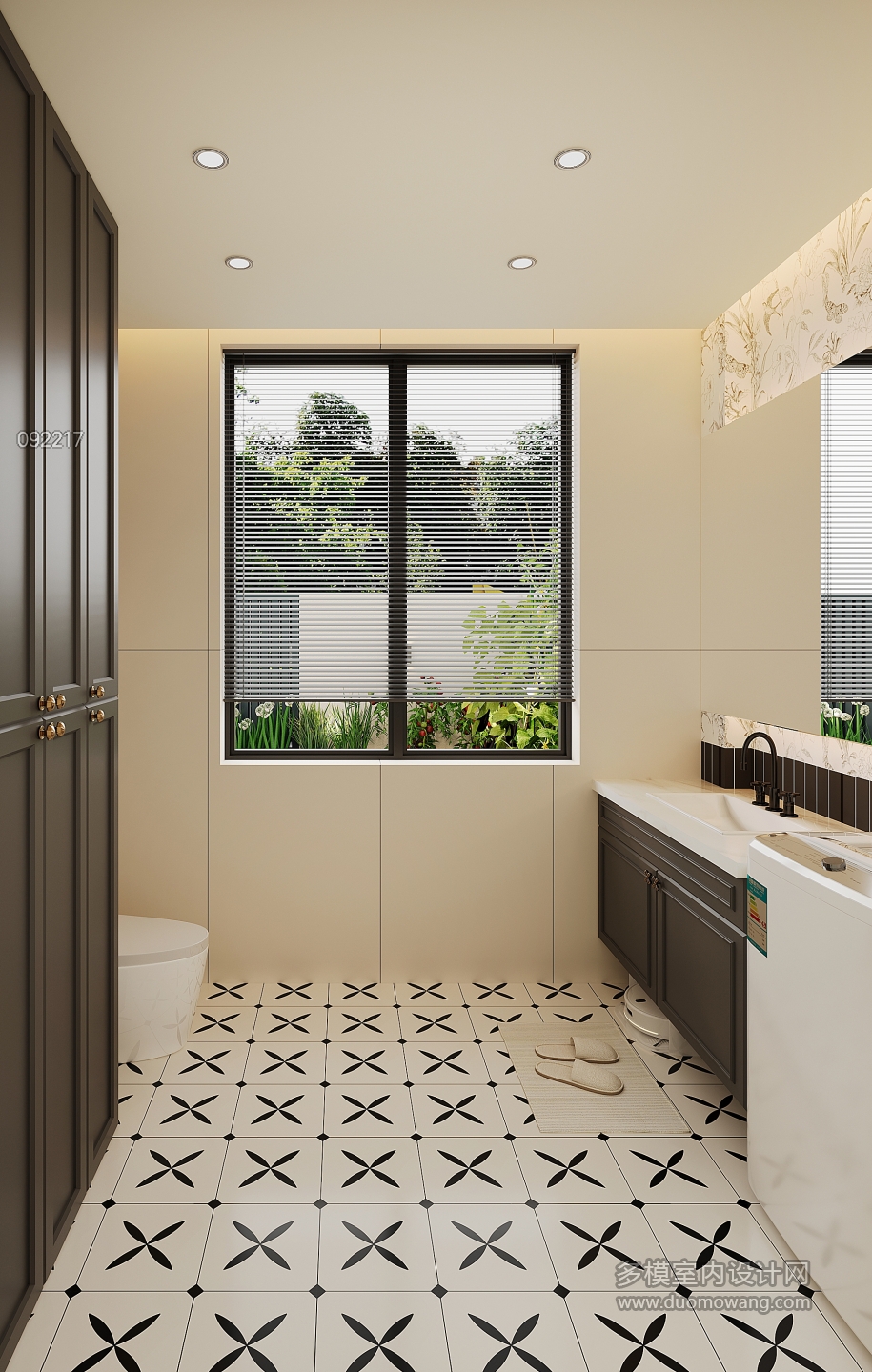 法式一楼卫生间单张