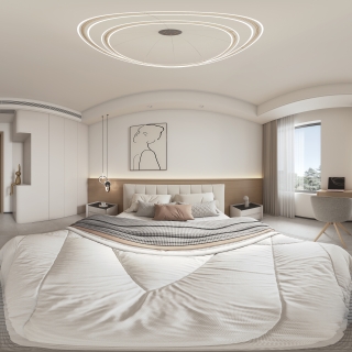 意式极简南卧室全景