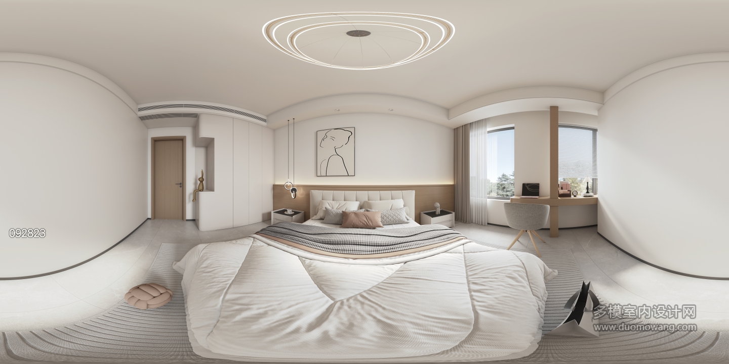 意式极简南卧室全景