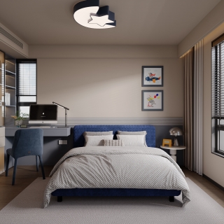 新中式2楼儿童房静态