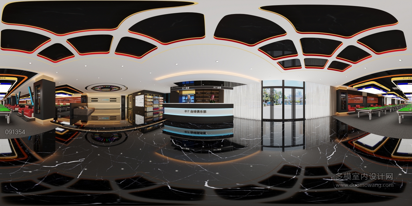现代台球室全景3