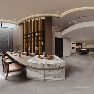 现代负二层客厅