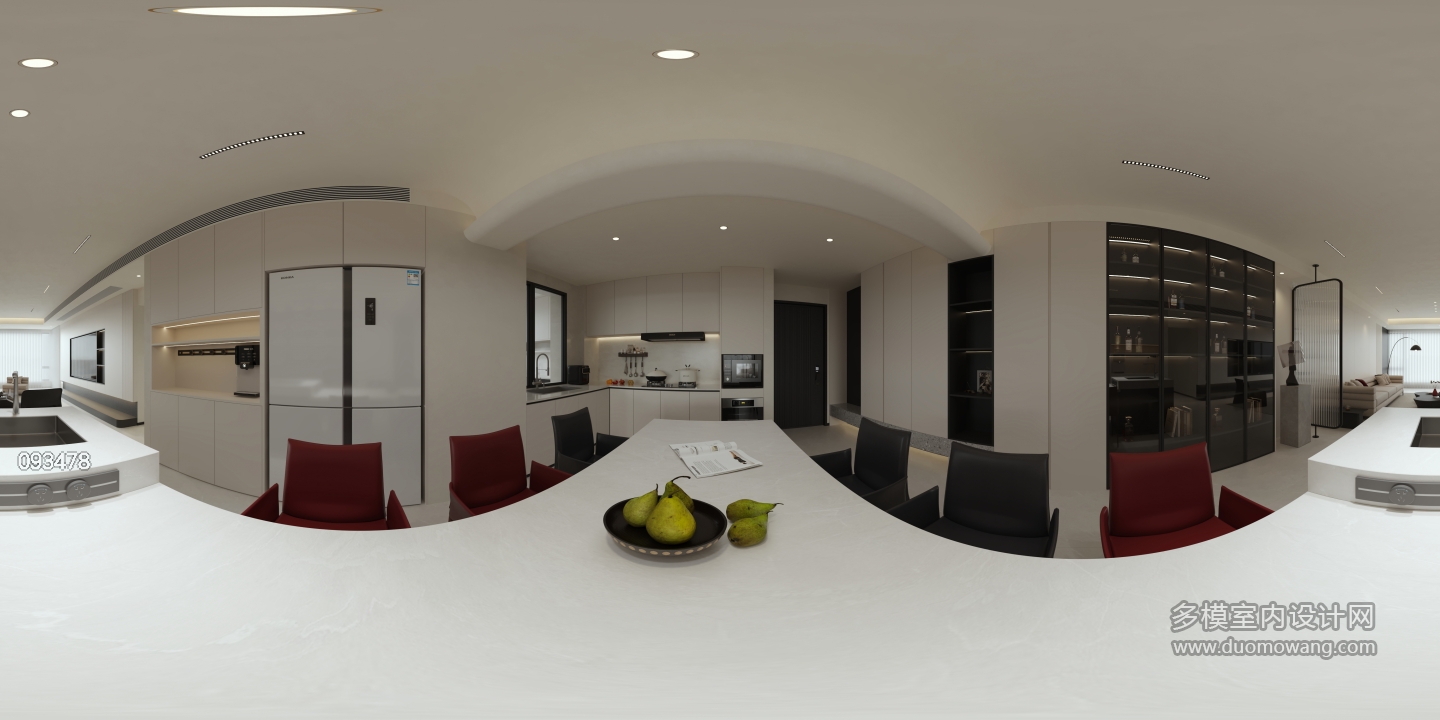 现代 餐厅 全景