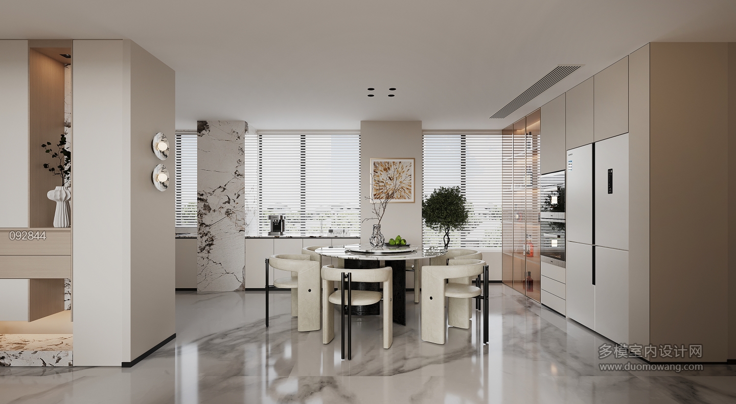 现代一楼餐厅单张