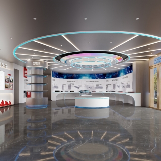 现代一层展厅特写2