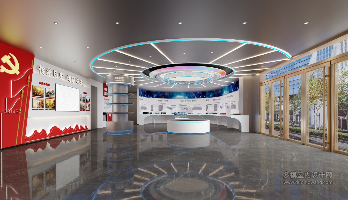 现代一层展厅特写2