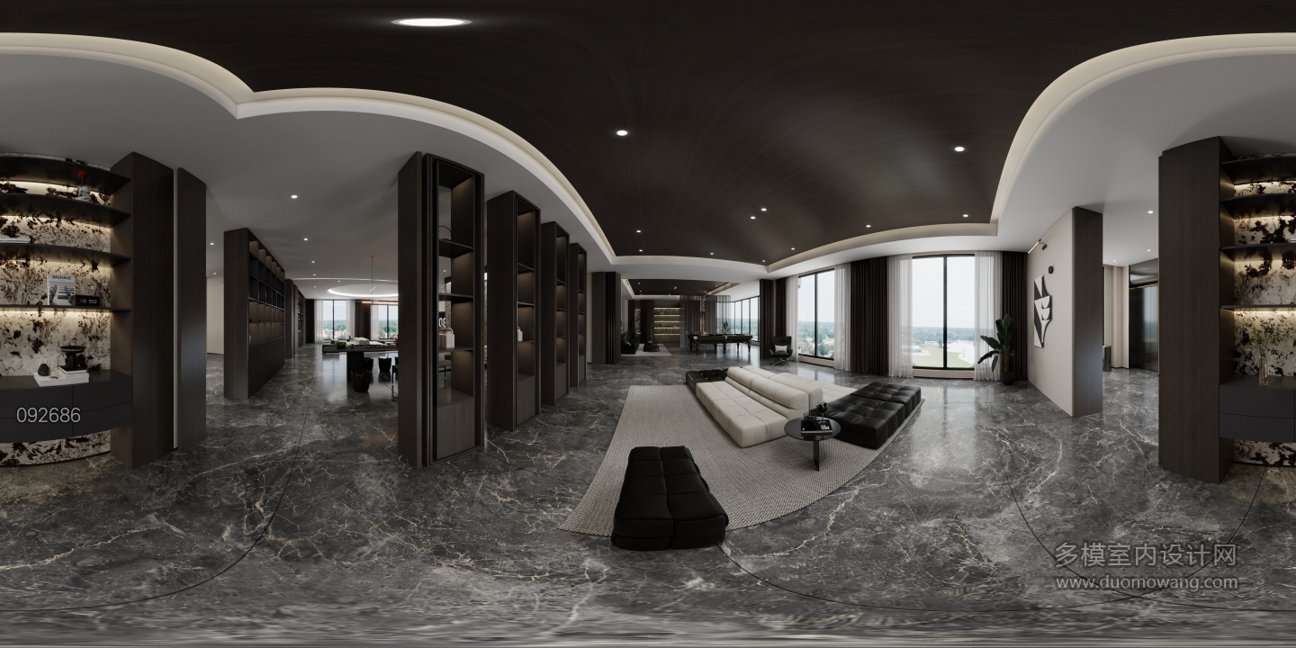 意式休闲区全景