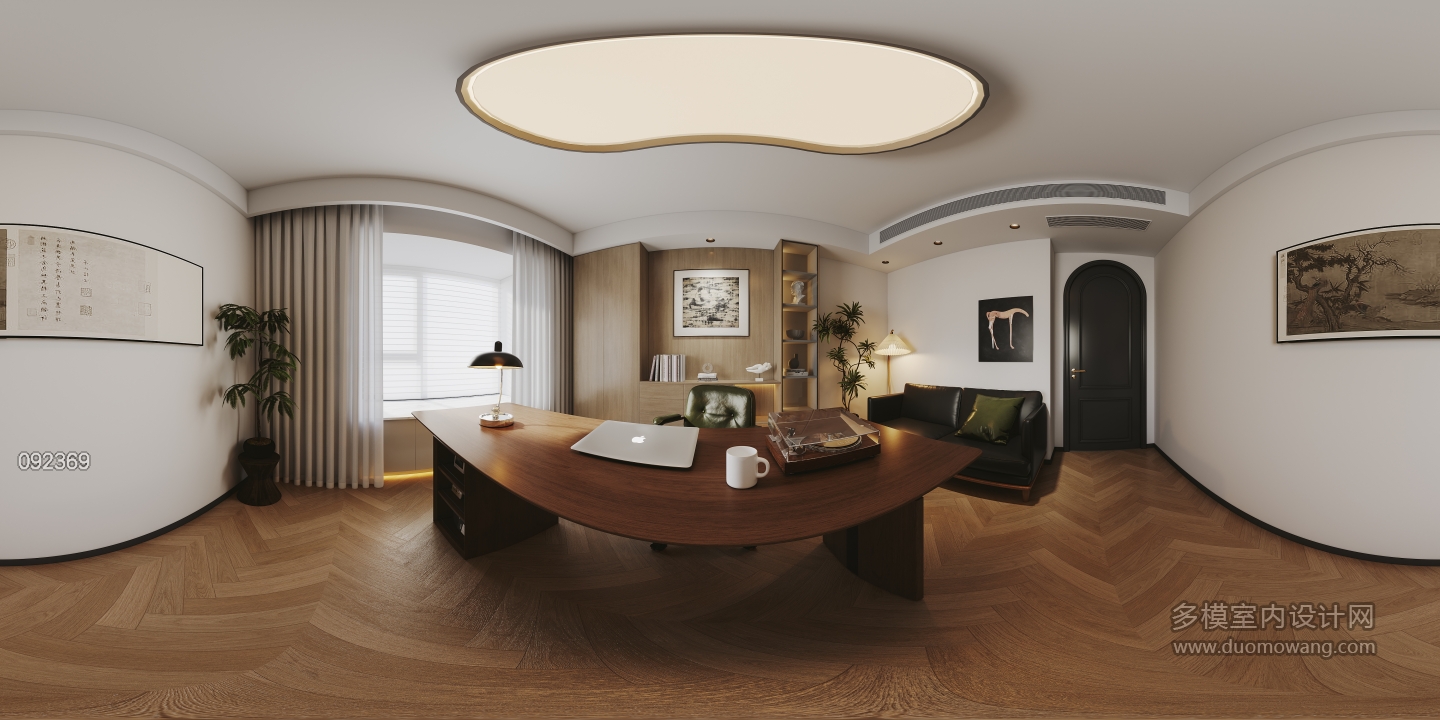 现代办公室经理室全景