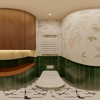 法式中古卫生间全景